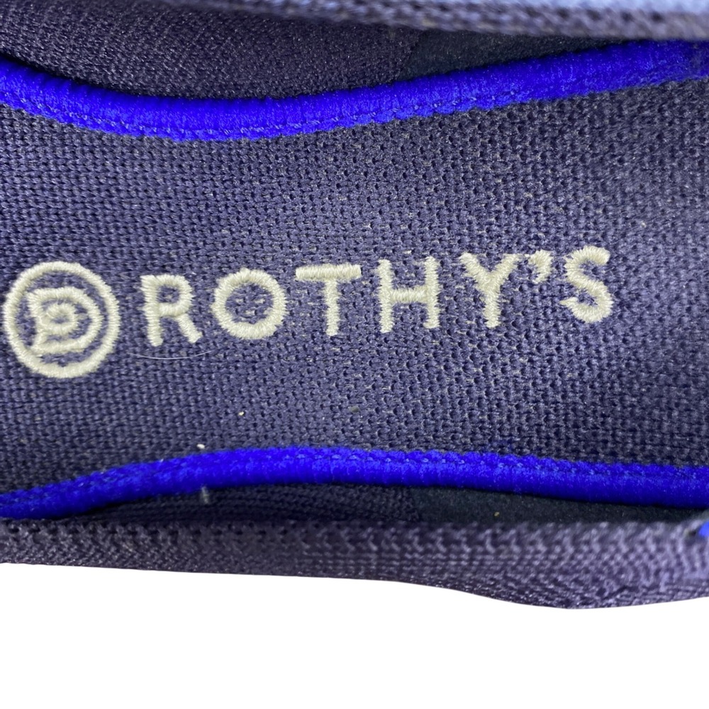 Rothys The Flat Navy Blue Round Toe Knit Sustainable Ballet Flats Womens 8 - Picture 8 of 10
